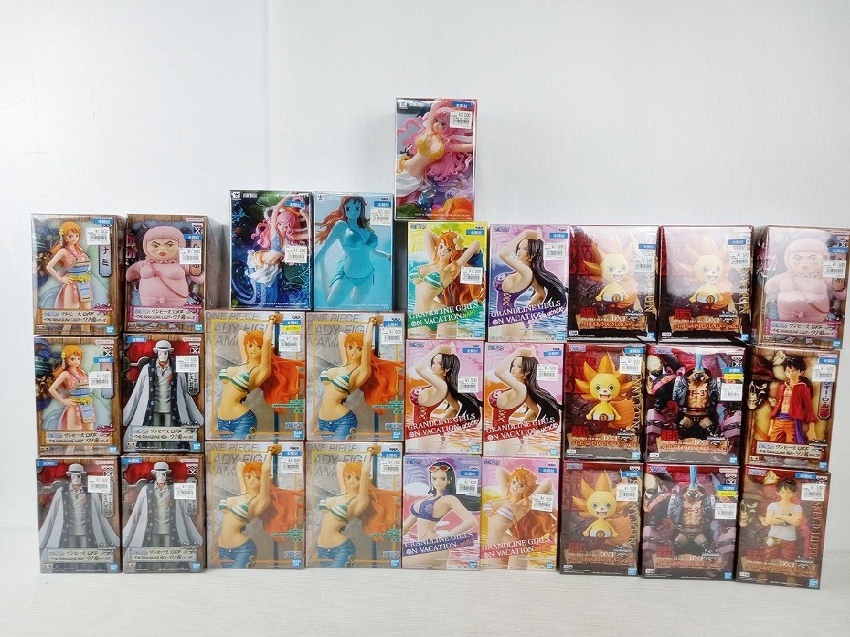 [BE-1-3] ONE PIECE ワンピース プライズ フィギュア 28点セット まとめ売り 未開封品 ルフィ ゾロ ナミ ボアハンコック など