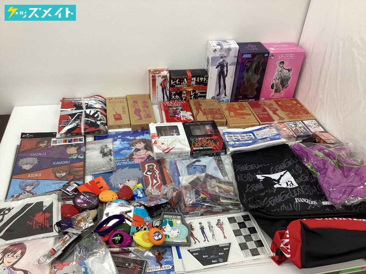 【同梱不可/現状】 新世紀エヴァンゲリオン EVA グッズ まとめ売り クリアファイル フィギュア アクスタ 紙類 バッグ 他