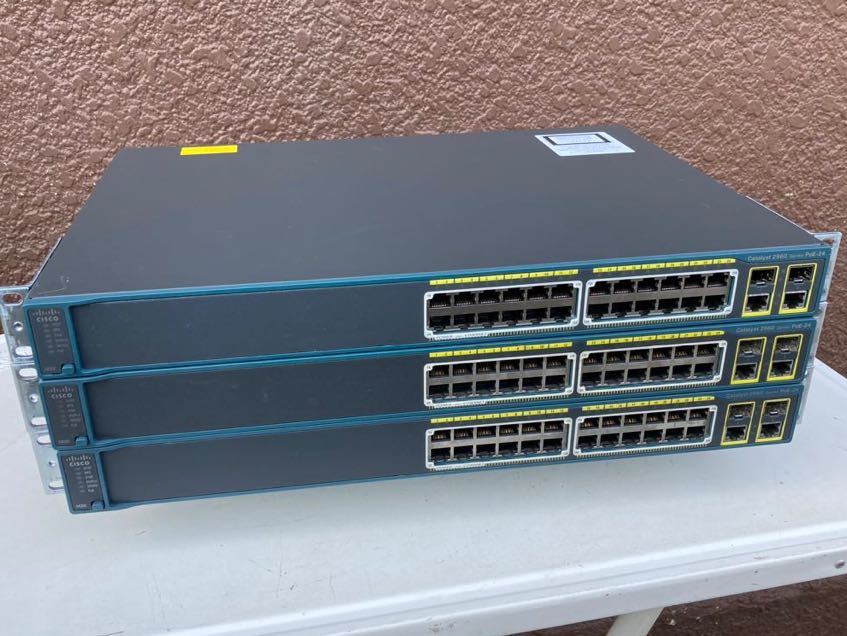 【全国無料，本物保証】 CISCO Catalyst 2960シリーズ スイッチ WS-C2960-24PC-L V05 V05 V07 3台セット(イーサネットハブ)｜売買されたオークション情報、yahooの商品情報をアーカイブ公開 - オークファン イーサネットハブ