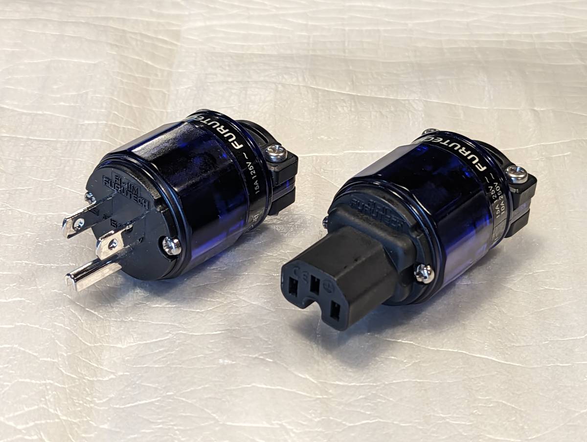 FURUTECH フルテック FI-11-N1(R)/FI-11M-N1(R) 電源プラグ&インレットプラグ ペア ①