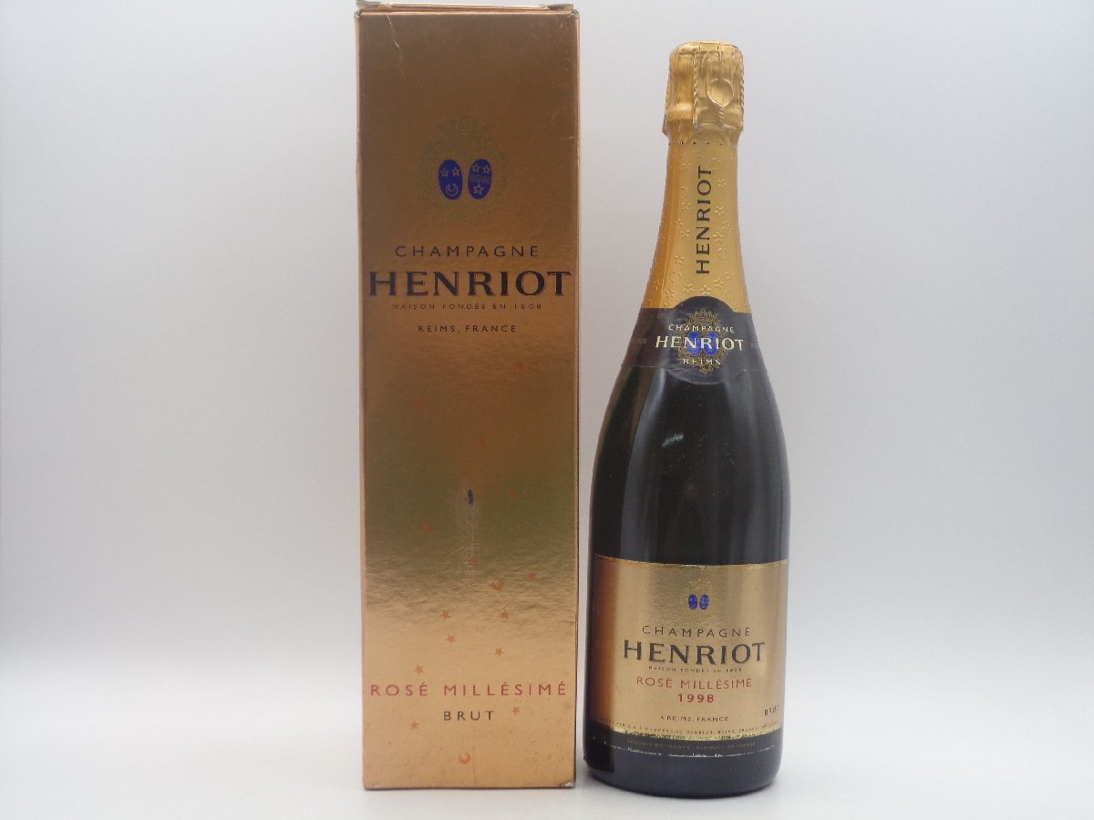 HENRIOT ROSE 1998 BRUT アンリオ ロゼ ブリュット シャンパン 箱入 未開封 古酒 750ml X222280