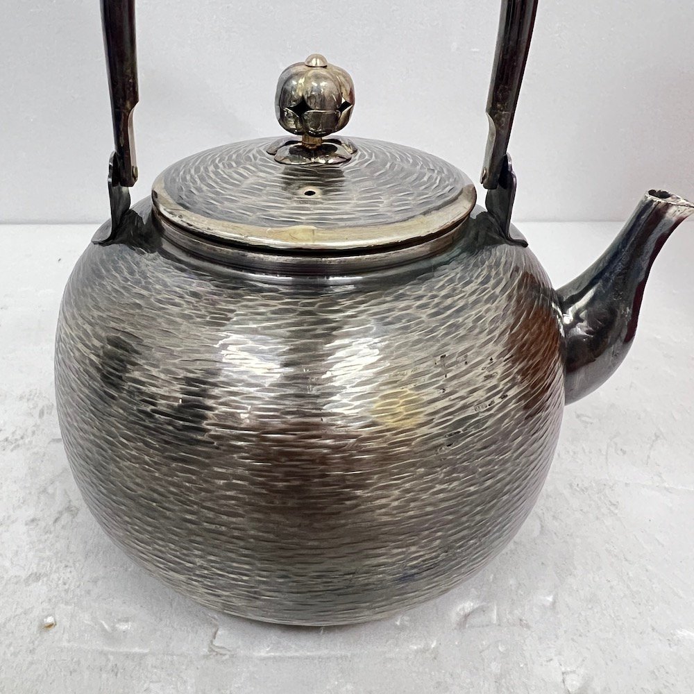 いぶし銀 やかん 急須 湯沸かし 水注 薬缶 茶道具 煎茶道具 燻銀 