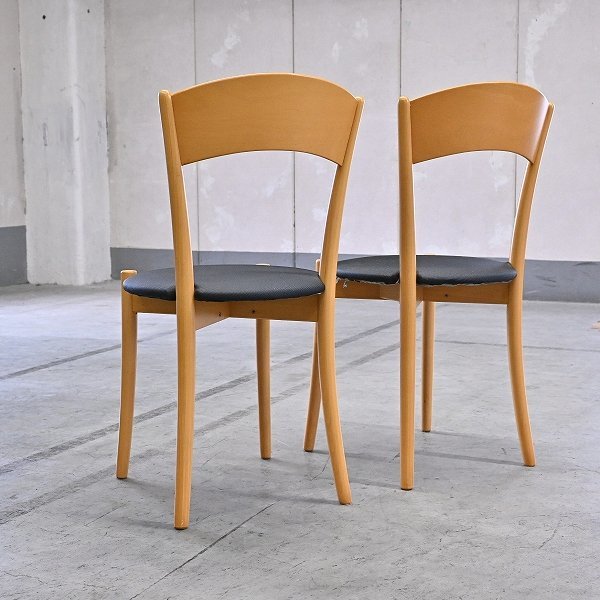 イタリア製 Calligaris ダイニングチェア2脚セットa ビーチ材 曲げ木