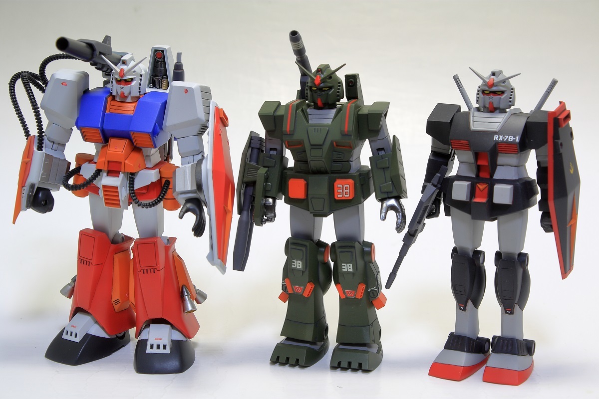 1/144 「MSV」旧キット ガンダムタイプ3体セット 塗装済み完成品 1⁄