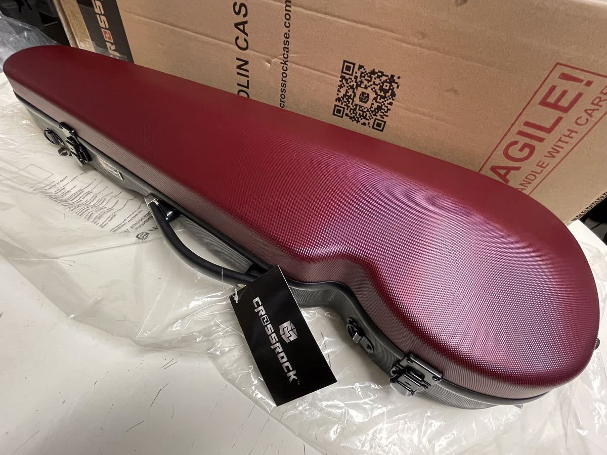 未使用◎クロスロック CROSSROCK☆CRA400CV レッド/ブラック 4/4サイズ バイオリン用ハードケース☆☆