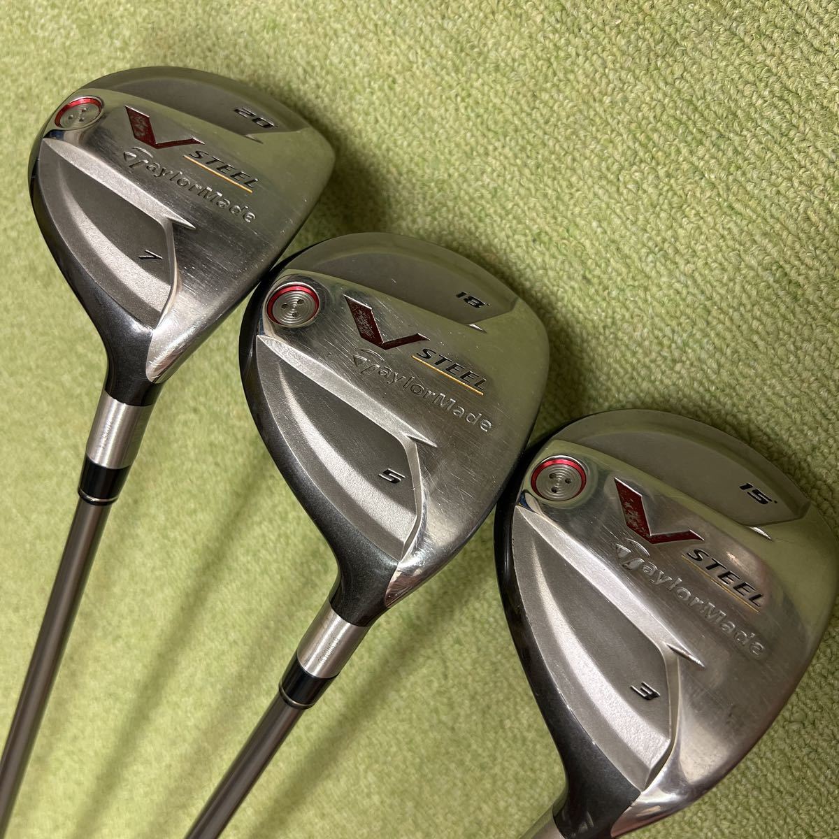 TaylorMade V STEEL 3・5・7番　3本セット X166 テーラーメイド Vスチール 3.5.7W 3本セット 純正カーボンS