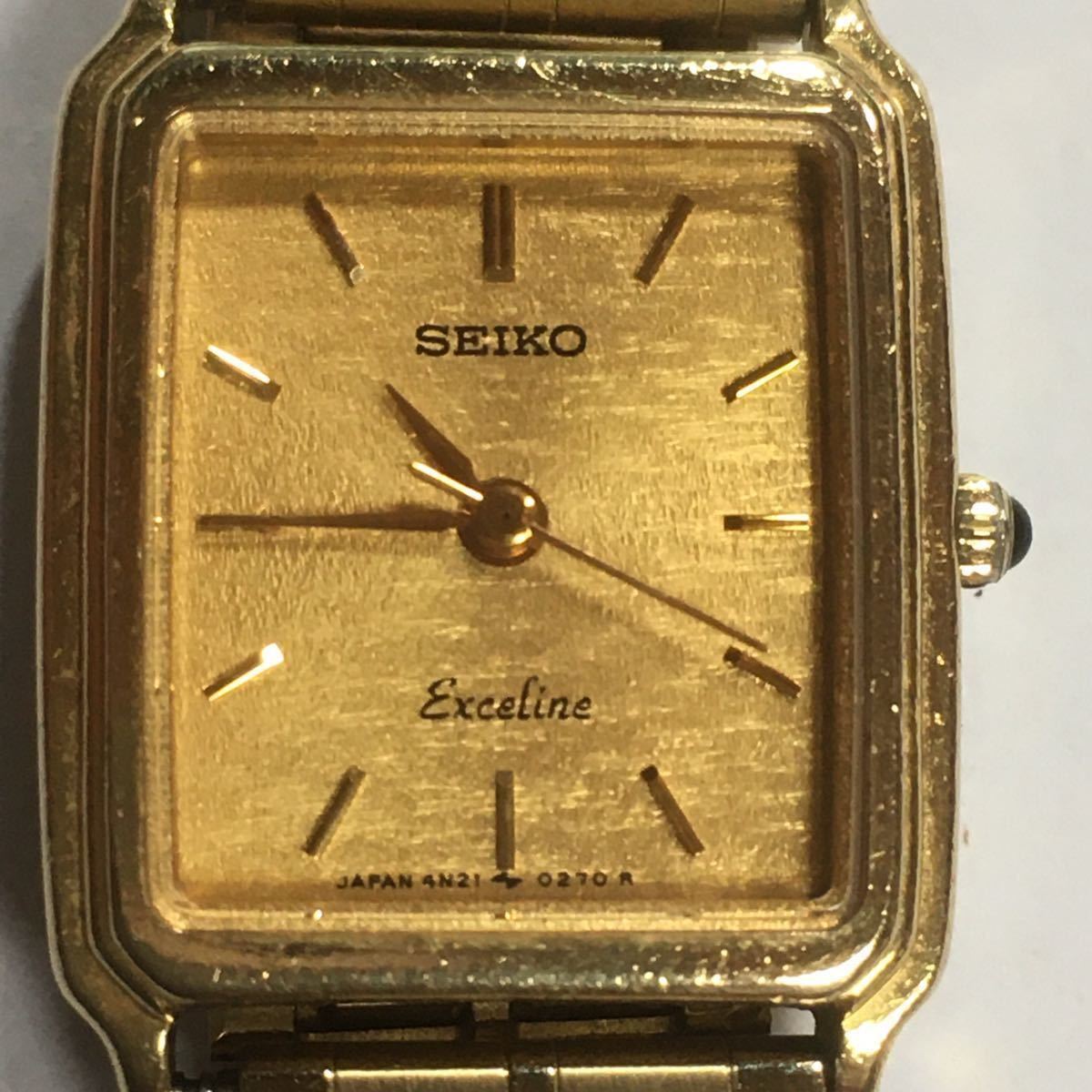 EXCELINE 4N21-5050 SEIKO エクセリーヌ セイコー レディース 14KT 
