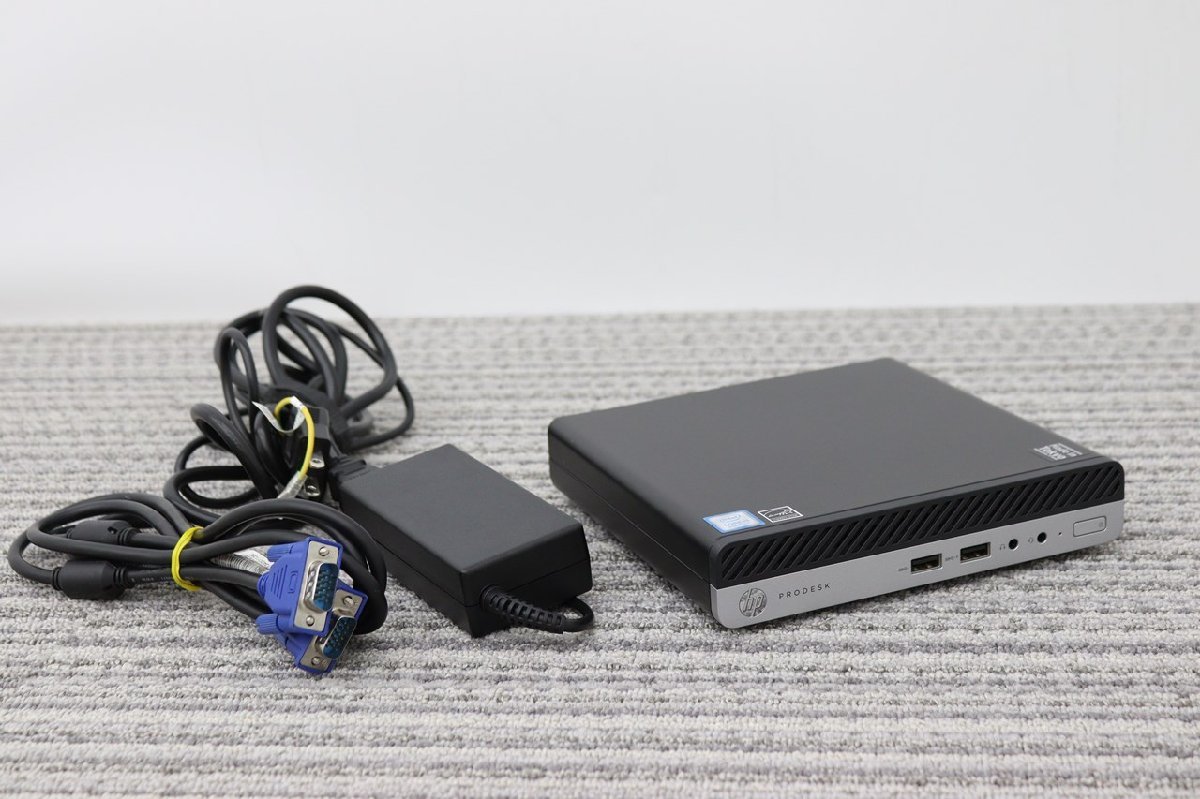 D0706◎1円【i5第8世代】HP / Pro Desk 400 G4DM / CPU：core i5-8500T@2.10GHz /メモリ：8GB / SSD：256GB / Windows11Pro