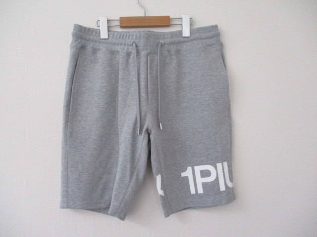 ☆１PIU1UGUALE3 RELAX/ウノピュウーノ ウグァーレトレ☆未使用 ロゴスウェットハーフパンツ サンプル おしゃれ ゴルフ トレーニング ジム