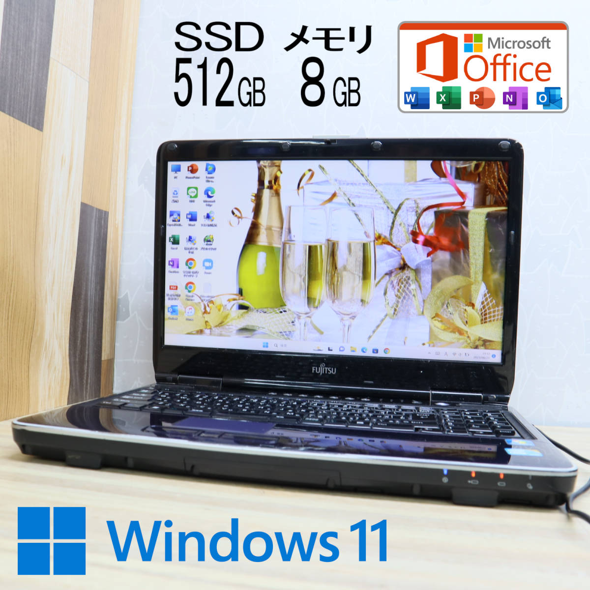 ★美品 高性能i5!新品SSD512GB メモリ8GB★LIFEBOOK NFG70L Core i5-430M Blu-ray Win11 Microsoft Office 2019 Home&Business★P53436