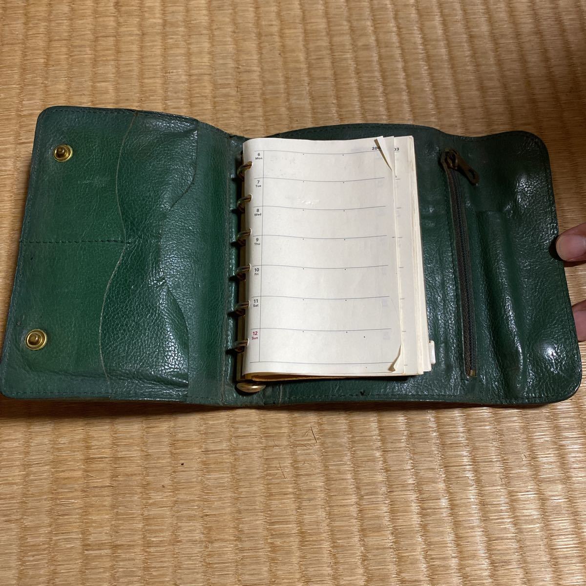 イルビゾンテ 手帳 緑 IL BISONTE