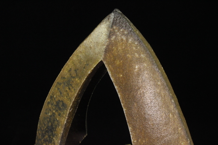 時代品／備前焼 【斉藤 隆】造 花器 共箱 花瓶 花入 芸術的作品