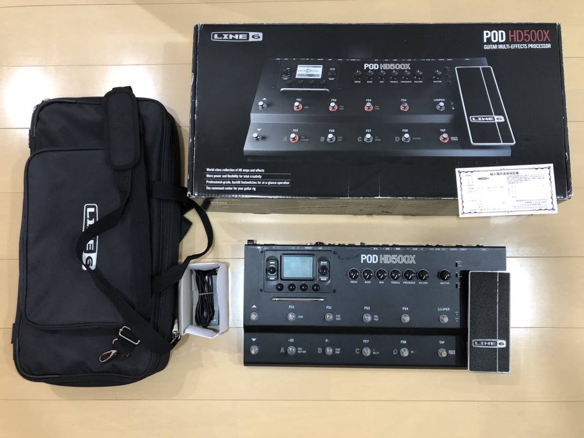 Line6 POD HD500X ケース付き アンプシミュレーター ラインシックス