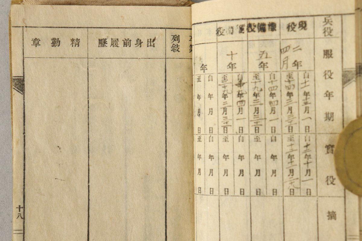 大正十二年～戦前昭和 軍隊手帳 大阪 和田彦太郎製 当時物 戦時資料 大