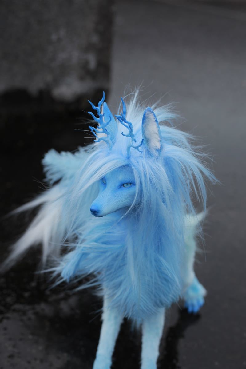 キツネ狐ぬいぐるみハンドメイドArtDollアートドールartdoll fox