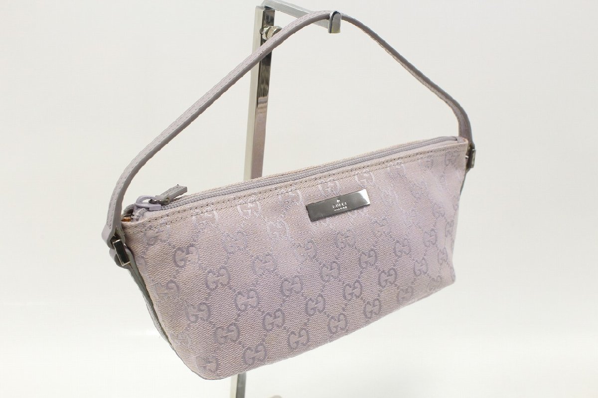 1円～】GUCCI グッチ GGキャンバス 07198 アクセサリーポーチ ミニ  