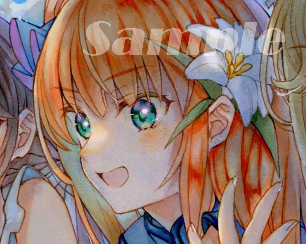 手描きイラスト オリジナル『summer friends』 手描きイラスト