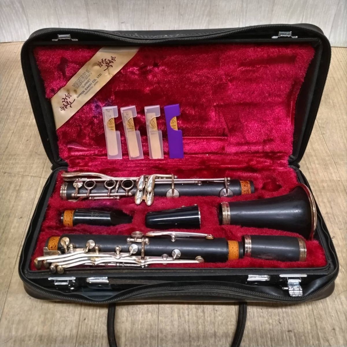 Q640-SB4-297 YAMAHA ヤマハ クラリネット 日本製 全長約67cm ハードケース付き 管楽器 ⑥