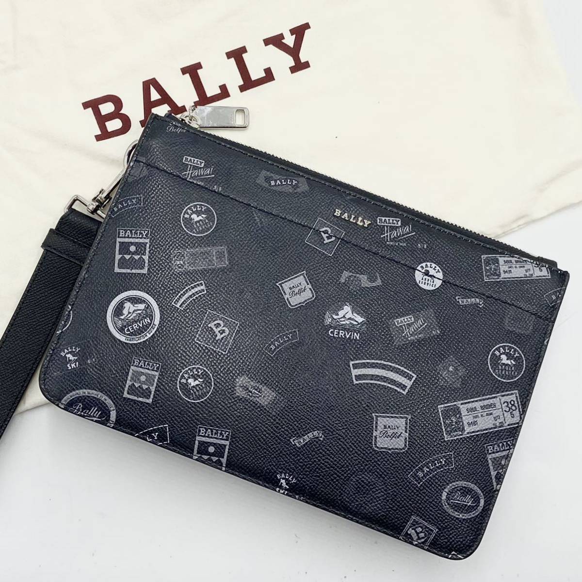 1円【未使用級】現行モデル BALLY バリー メンズ セカンドバッグ 