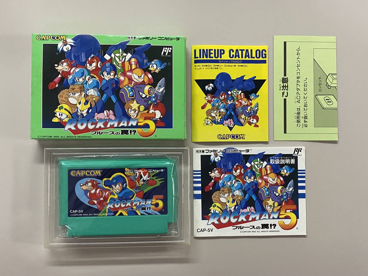 FC 美品 ロックマン5 箱説付き 珍品 レア ファミコン ロックマン 