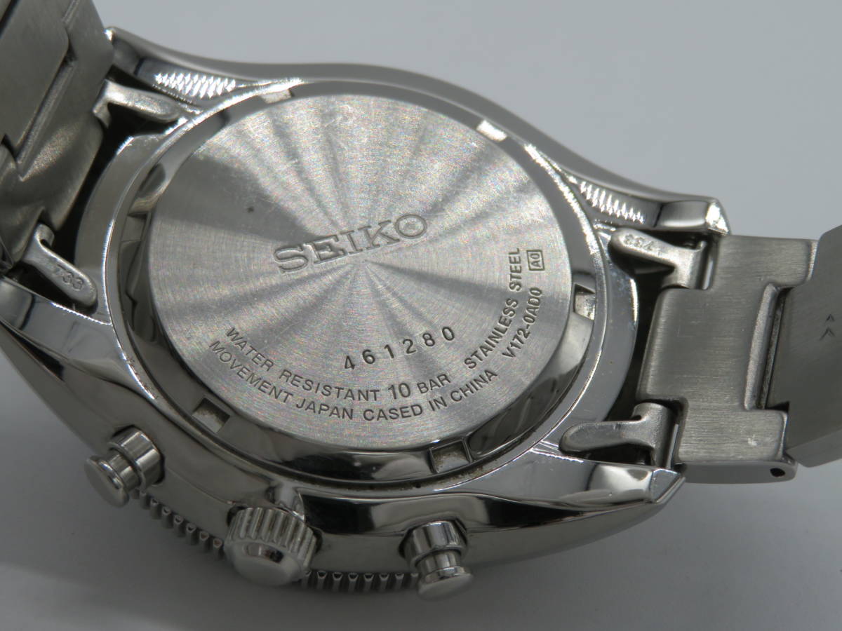 ジャンク品 SEIKO（セイコー) クロノグラフ SOLAR シルバー×ブラック 