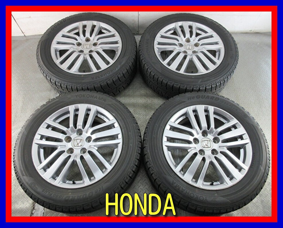 ■中古タイヤホイール■　HONDA エリシオン 純正 17インチ 6.5J +55 5H 114.3 YOKOHAMA IG50 215/60R17 96Q 激安 送料無料 J831