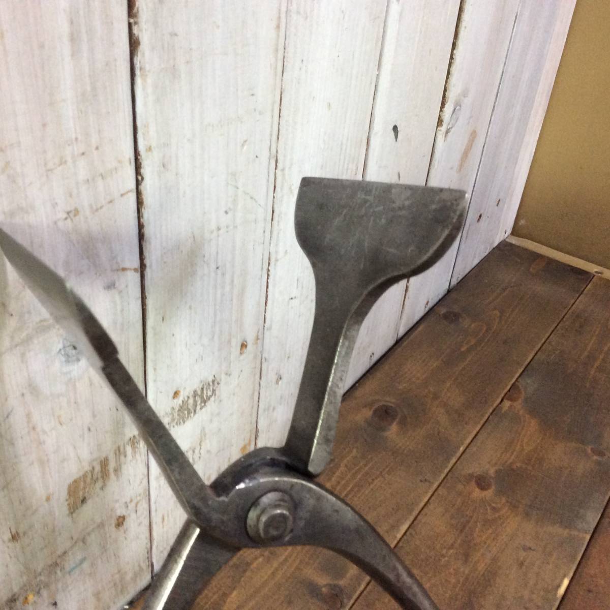 RH-5647】中古品 直徳 平つかみ 首長 板金工具 掴箸 ツカミ(ハンド 