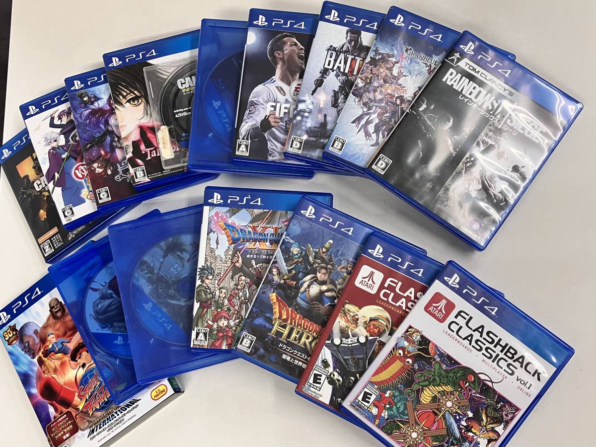 E7-056a//【現状品】PS4ソフトまとめ売り 17本 ストファイ テイルズ グラブル ドラクエ よるのないくに2 COD バトルフィールド 等