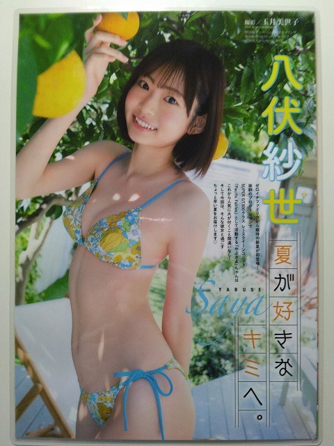 ☆送料一律☆ L018《切り抜き》【八伏紗世】8P（ラミネート加工・B5