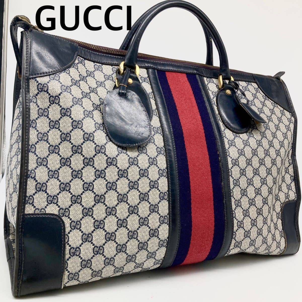 GUCCI グッチ オールド ボストンバッグ シェリーライン GGスプリーム