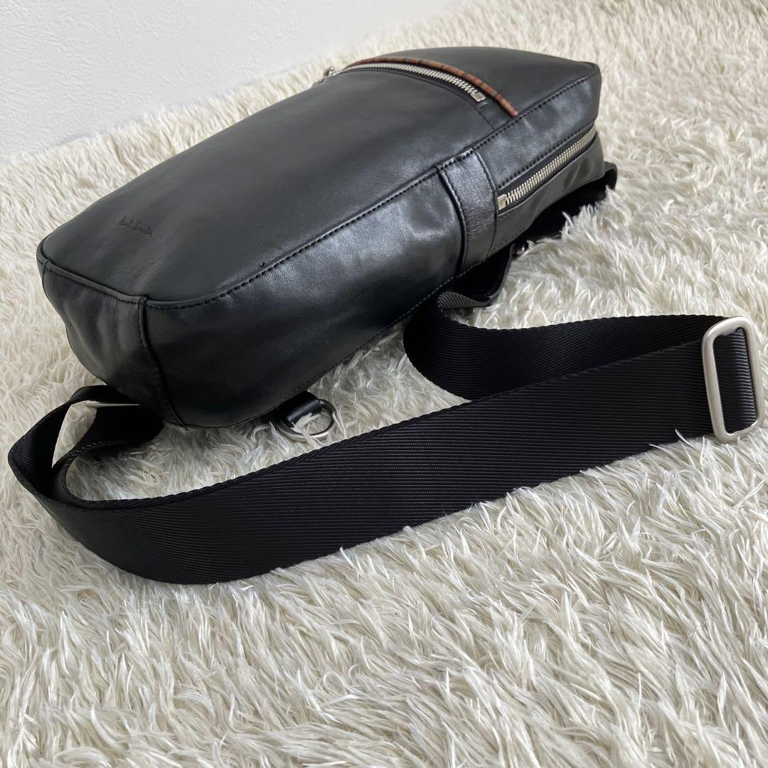 ポールスミス ボディバッグ Smith カーキ 1円美品⁄近年モデルPaul 1円