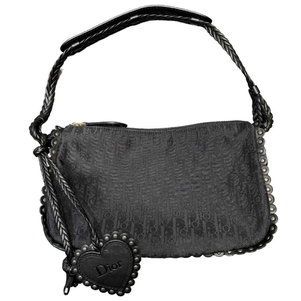 Dior ディオール トロッター柄 ナイロン レザー 0067 ハンドバッグ 