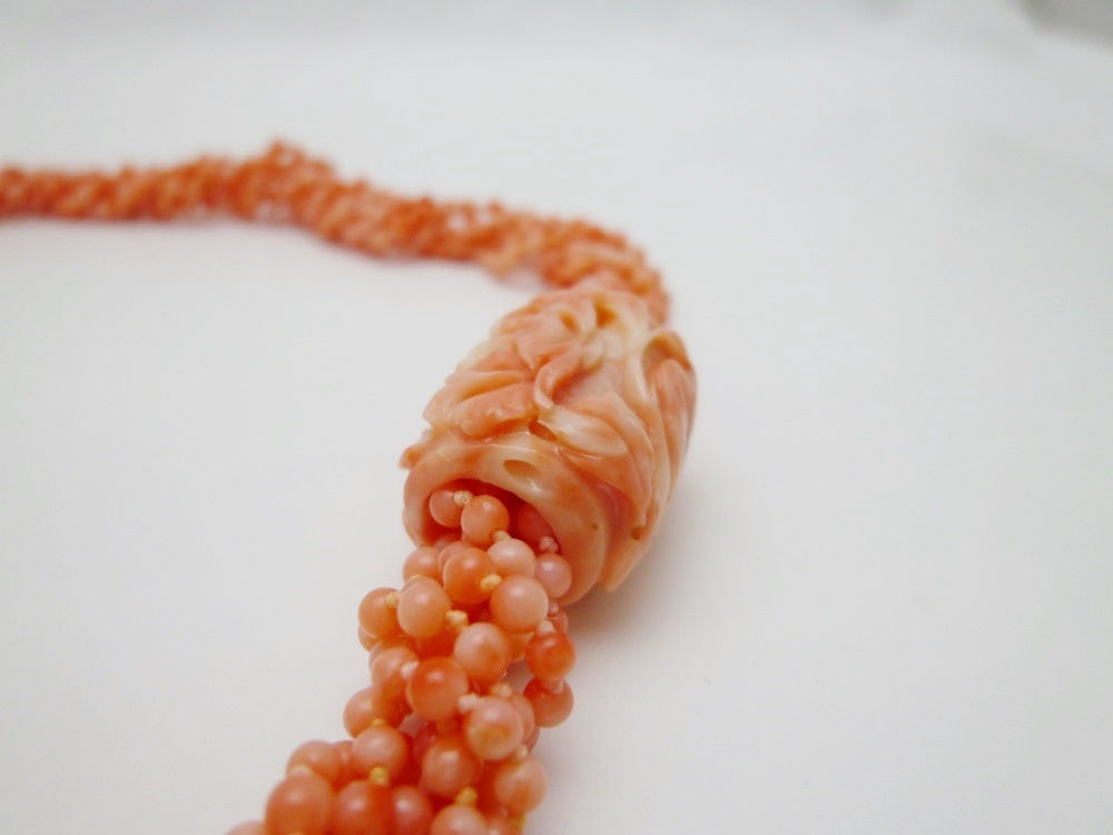 珊瑚 サンゴ ネックレス | 1円スタート coral 総重量約38.5g 桃色 