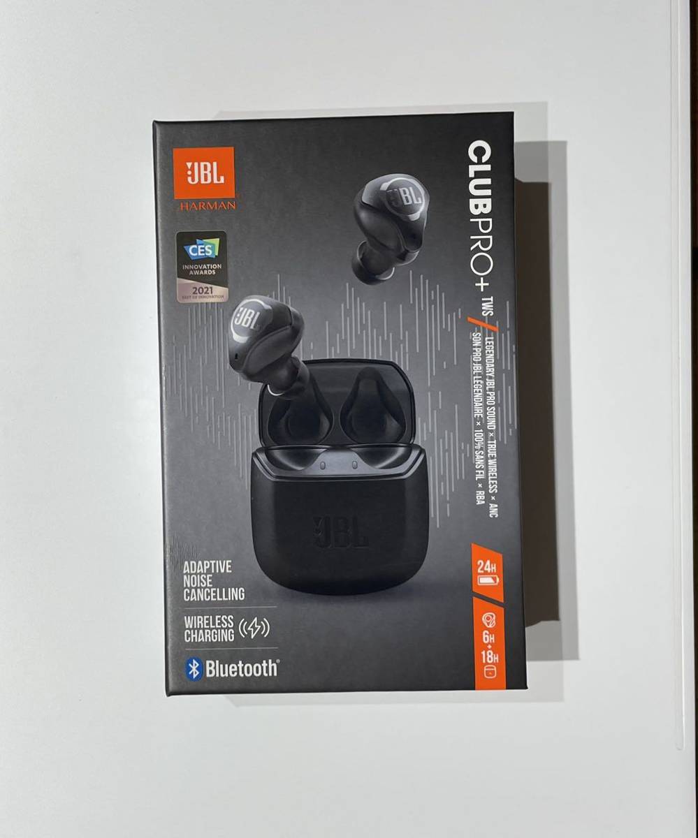 JBL CLUB PRO+ TWS 完全ワイヤレスイヤホン ハイブリッド ノイズキャンセリング Bluetooth対応 ワイヤレス充電対応 2020年モデル ブラック