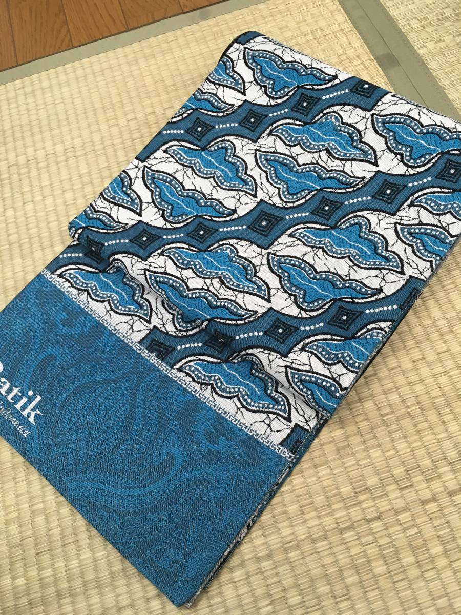 【参考上代58.9万円】最新作　京都府知事賞など受賞の名門機屋謹製 バティックの意匠　未使用　未仕立て⑤