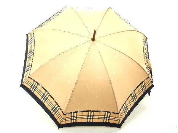 BURBERRY　バーバリー　長傘　アンブレラ　ノバチェック　木製ハンドル BURBERRY バーバリー 長傘 アンブレラ ノバチェック 木製ハンドル