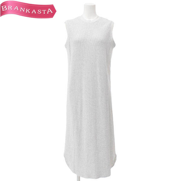 【美品】Adam et Rope/アダムエロペ ロングワンピース ワッフルカットソー ノースリーブ サイドスリット F M [NEW]★51FC54