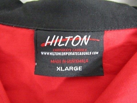 レッド✖️ブラック 50s レーヨンボーリングシャツ ヒルトン Hilton