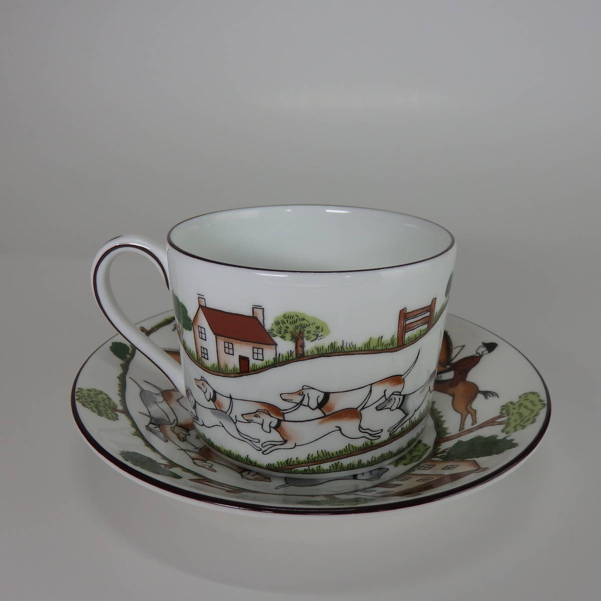 WEDGWOOD ウェッジウッド ハンティングシーン カップ＆ソーサー 1客－B