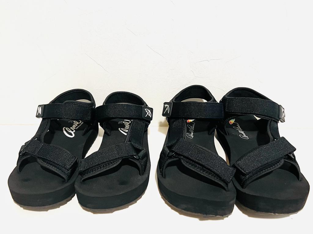 Arnold Palmer アーノルドパーマ サンダル スポーツサンダル ブラック AN5401 レディース M & AL5051 メンズ 25.0 セット 中古品 送料込み