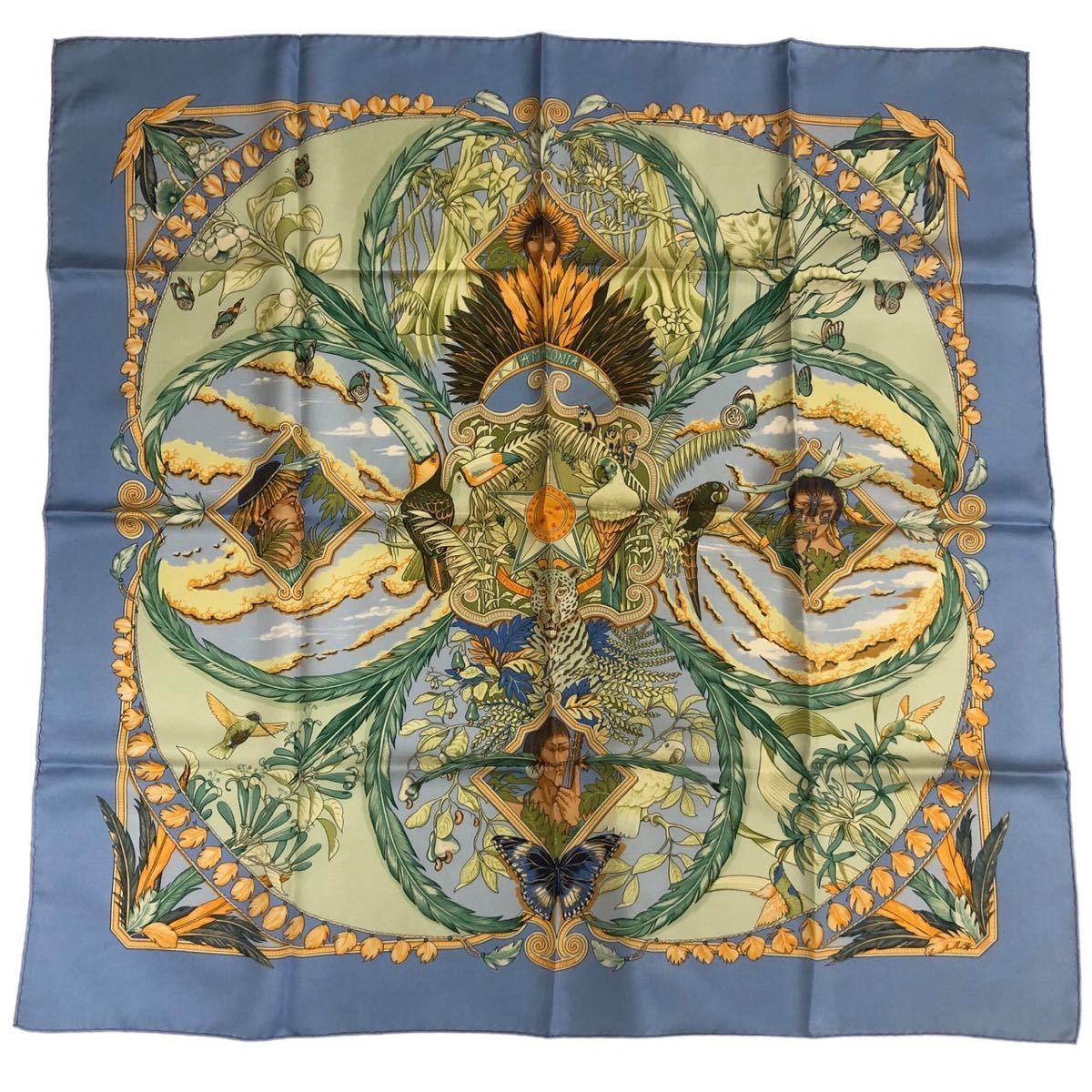 エルメス HERMES エルメス カレ90 PROUES プロテウス カレ90 シルク