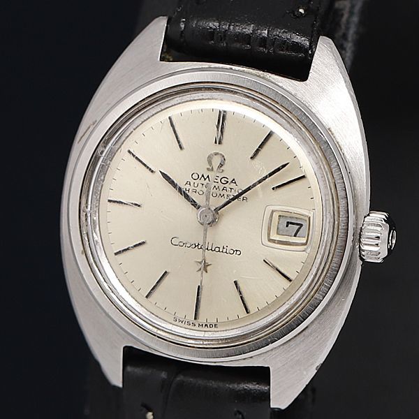 1円 稼働 オメガ コンステレーション クロノメーター シルバー文字盤 AT/自動巻 レディース腕時計 KOR 4643100