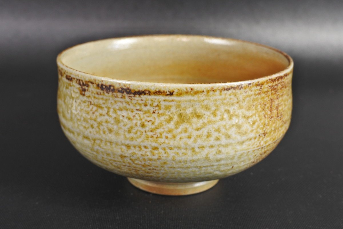 ▽藤原楽山 楽山造 備前 茶碗【初だし品】茶器 茶道具 抹茶碗 陶印