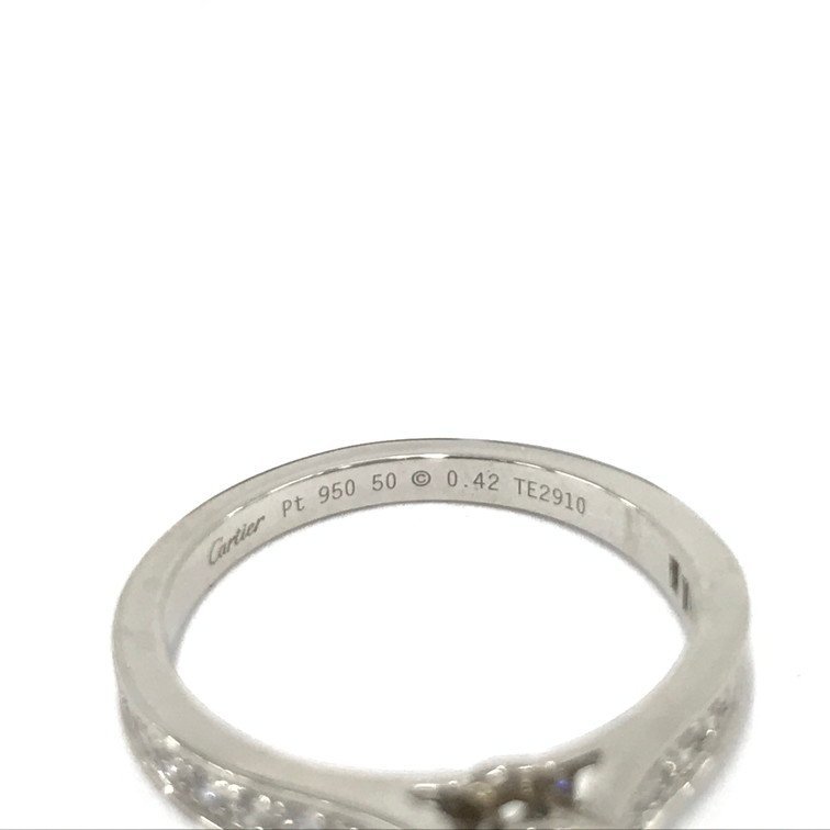 BGAU6075】Cartier カルティエ Pt950刻印 ソリテール ダイヤモンド 