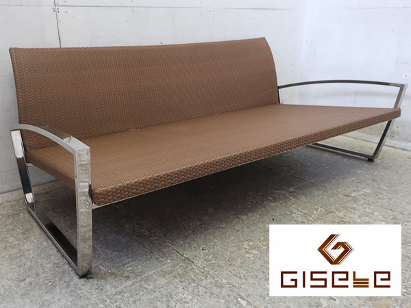 ■P850■展示品■GISELE/ジゼル■Mucha/ミュシャ■3人掛けソファ/3PSOFA■51.7万■人工ラタン/デラウェア■ガーデンファニチャー■