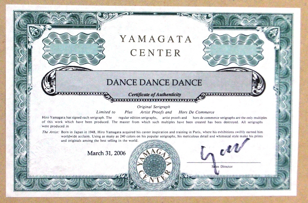 ヒロ・ヤマガタがシルクスクリーンの版画で制作した絵「ダンス・ダンス