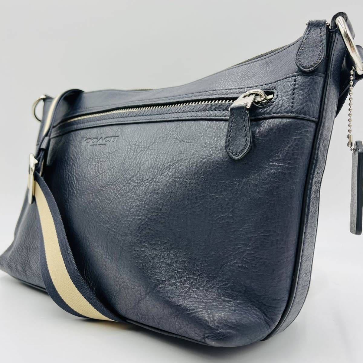 1円 【極美品】COACH コーチ ショルダーバッグ 斜め掛け レザー 本革 