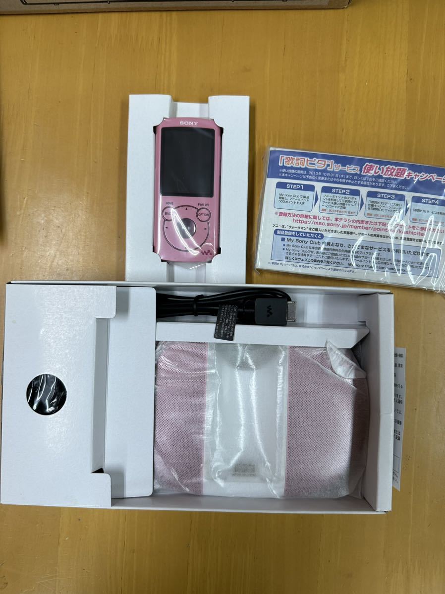 未使用品 SONY デジタルメディアプレーヤー NW-S764K Sシリーズ ライトピンク ８G ジャンク扱い おまけ付き