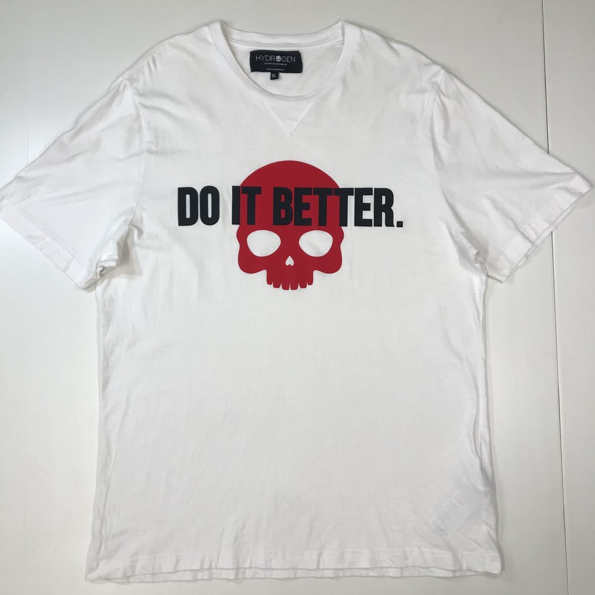 ○ HYDROGEN ハイドロゲン 半袖 Tシャツ ドクロ プリントTシャツ 