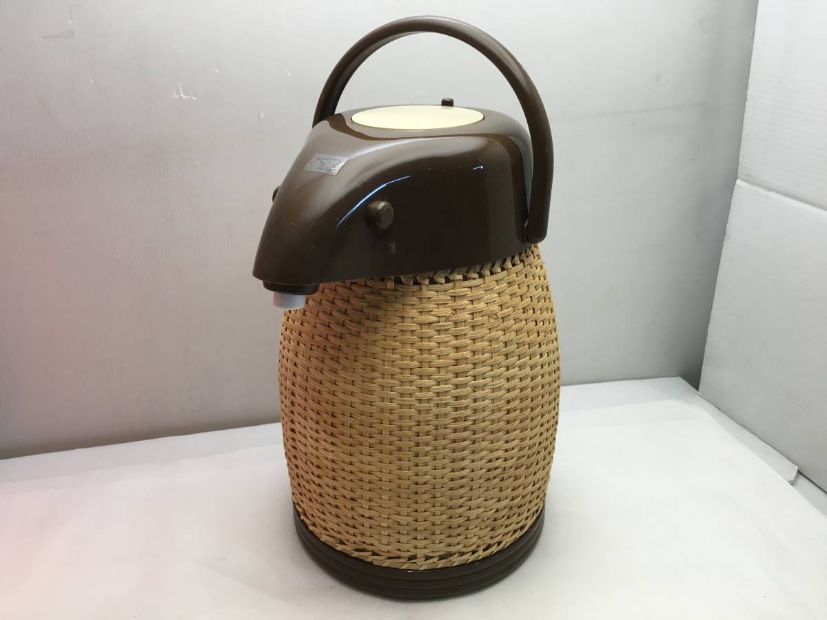 使用感少なめ ZOJIRUSHI 象印 籐エアーポット AAA-22 外箱 説明書 付き 